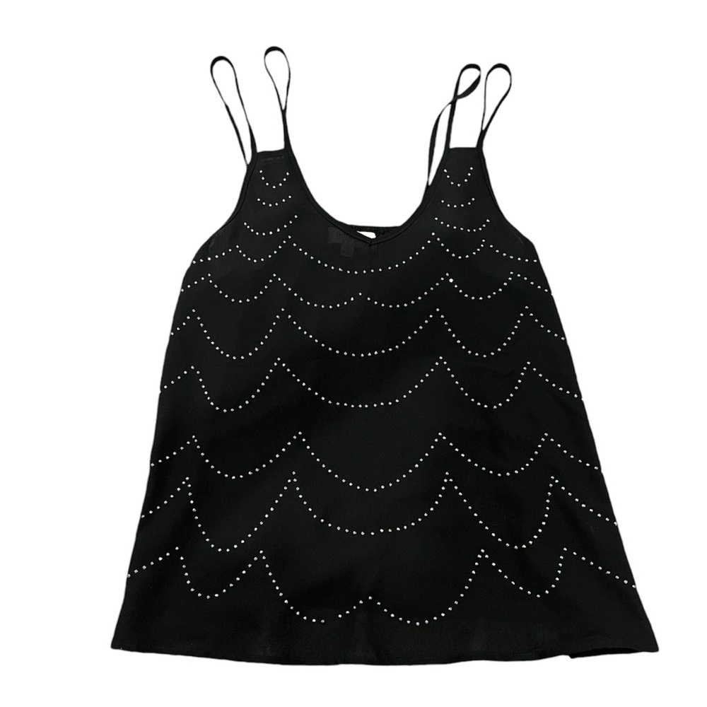 Women's Umgee Black Tank Top Shirt size Small, Beads, Excellent Condition